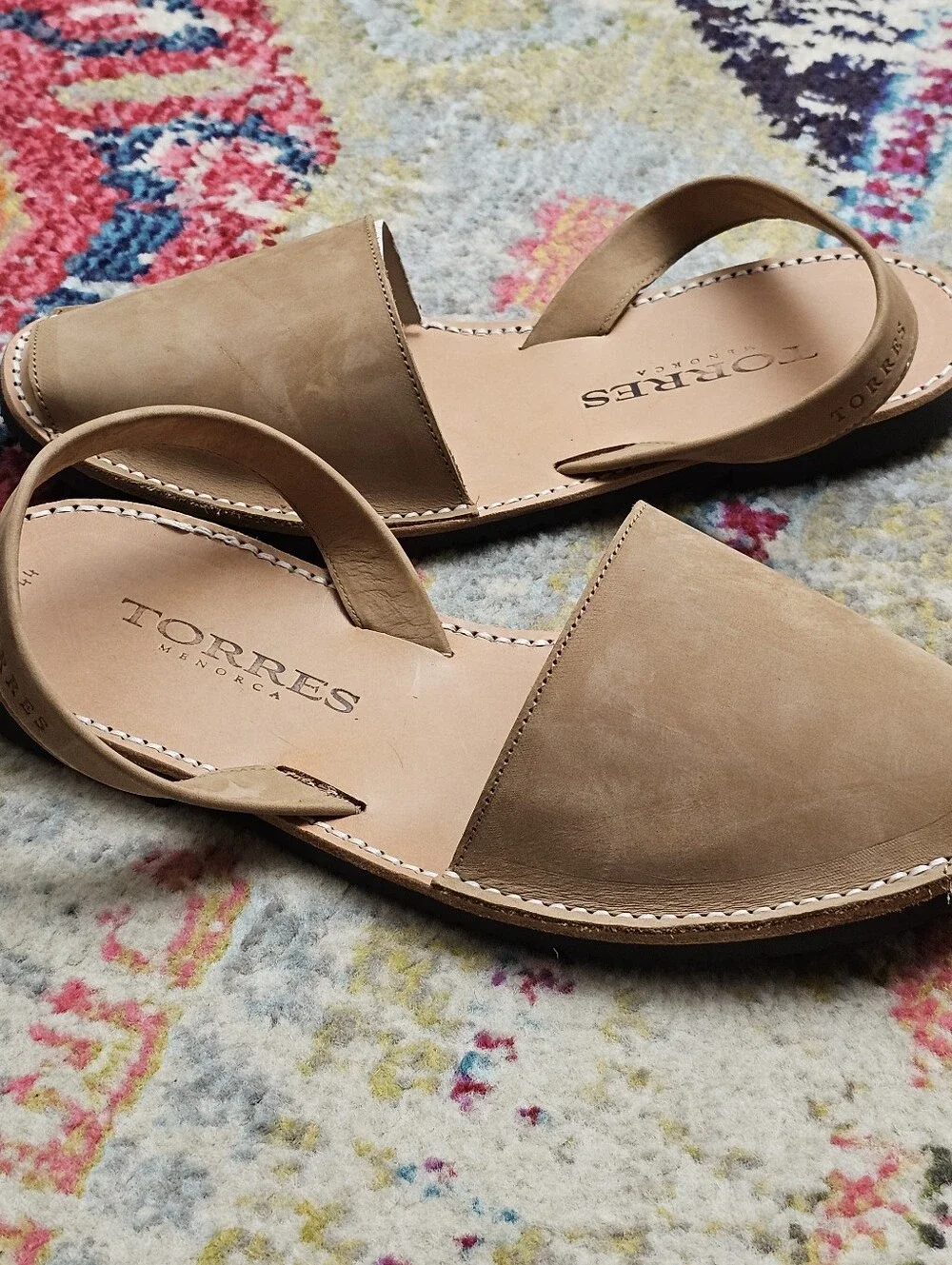 Torres Menorca Menorquinas Sandals Mens Size EU 44 / US 11 Tan Leather